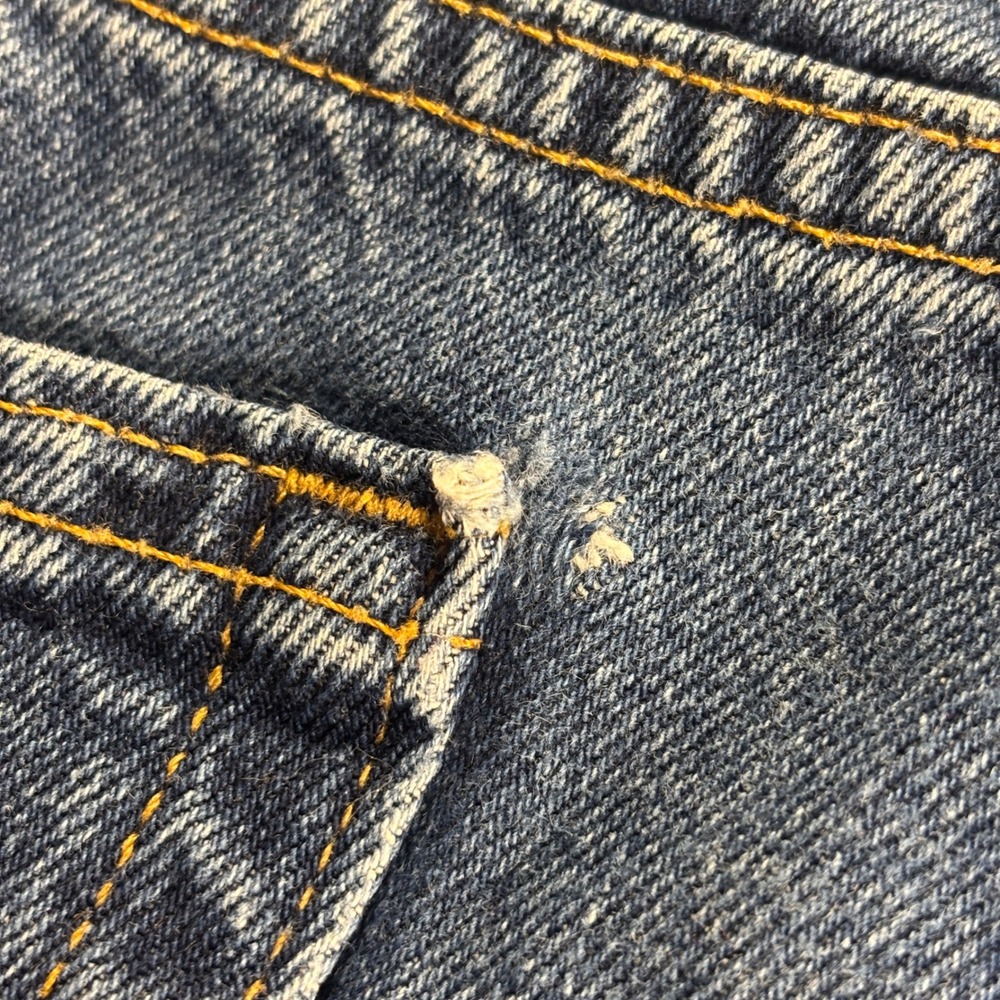 USA VTG Levis 505 Jeans Mens W34 L32 Regular Fit Straight Leg Blue Denim - Picture 11 of 12